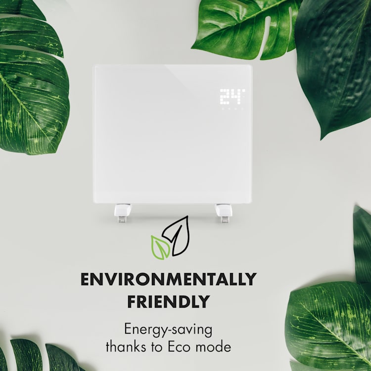 Bornholm Single konvekciós hősugárzó, termosztát, időzítő, 1000 W, fehér Fehér