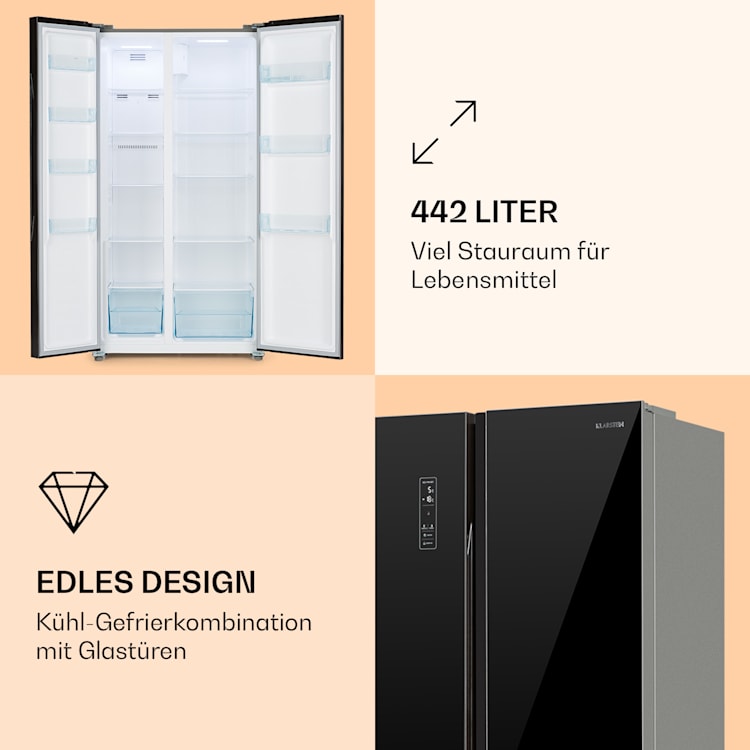 Grand Host L Kühl-Gefrierkombination Display Control Glastüren