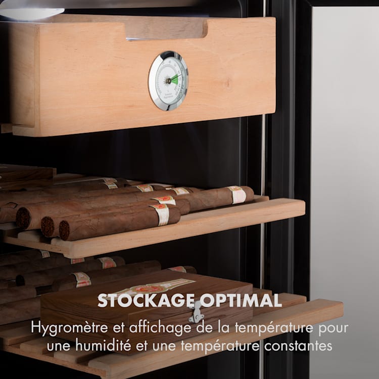El Presidente 33 humidor 50W touch cederhout 33L LED zwart Zilver | 33 ltr