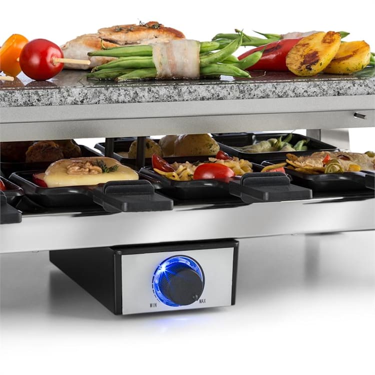 SCHMELZLETTE RACLETTE, 1500 w, placă din piatră naturală, construcție din oțel inoxidabil