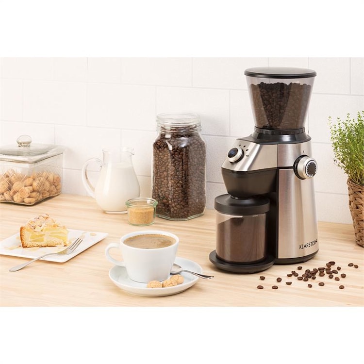 Triest Kaffeemühle Kegelmahlwerk 150W 300g 15 Mahlgrade Edelstahl