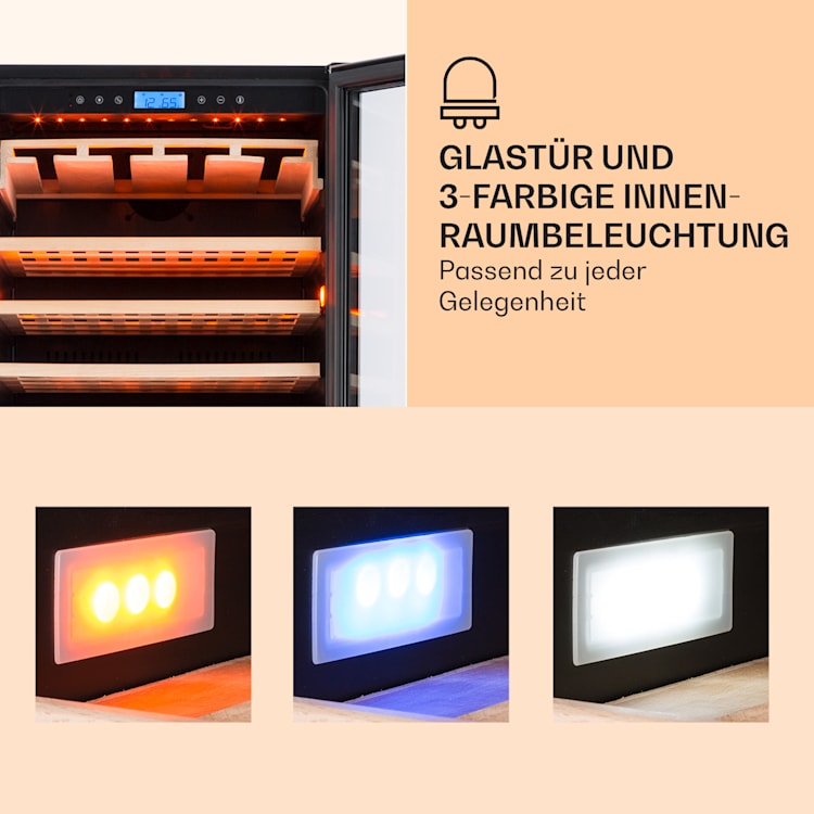 Vinovilla Grande 165 Built-in Uno Weinkühlschrank 425l 165Fl. 3-Farben Glastür 425 Ltr | 1 Kühlzone