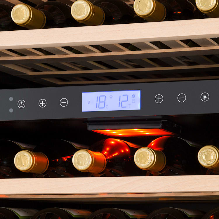 Vinovilla Grande 165 Built-in Duo Wine Fridge 425l 165 bottles 3-colour glass door 425 Ltr | 2 cooling zones