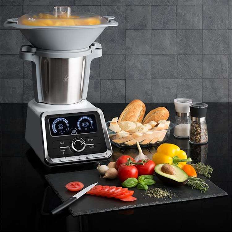 GrandPrix Robot da Cucina 500W/1000W Ciotola in Acciaio Inox 2,5l bianco