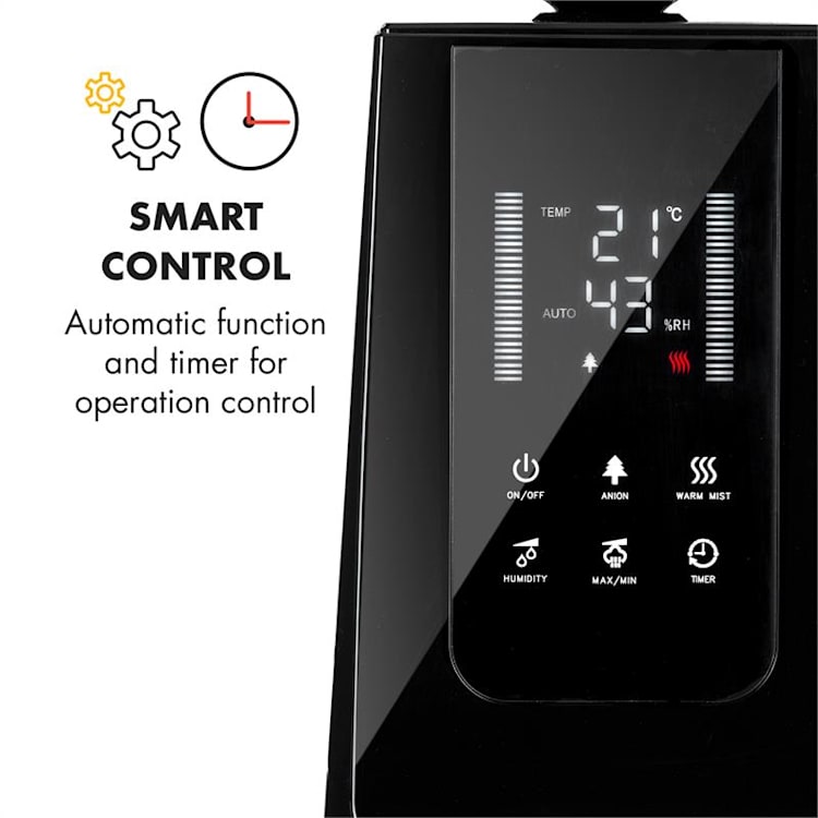 VapoAir Umidificador Ionizador 350ml/h 5,5l Tanque Aroma Controlo Remoto