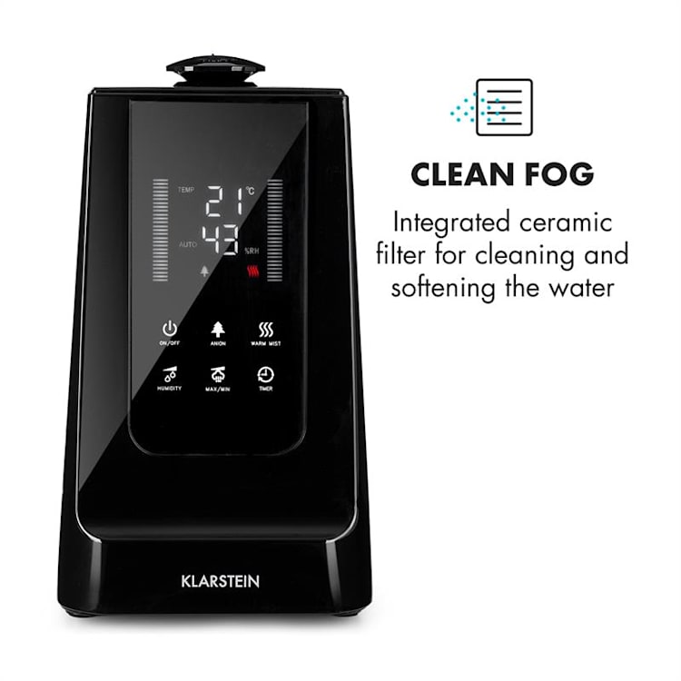 VapoAir Umidificador Ionizador 350ml/h 5,5l Tanque Aroma Controlo Remoto