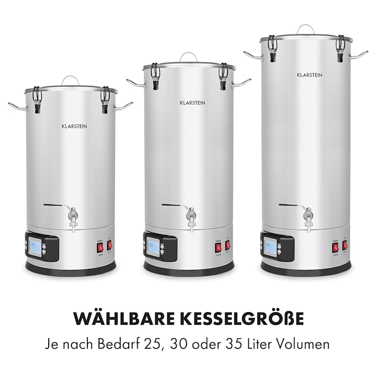 Maischfest Maischekessel 5 Teile 1500/3000W 25l LCD Touch 25 Ltr