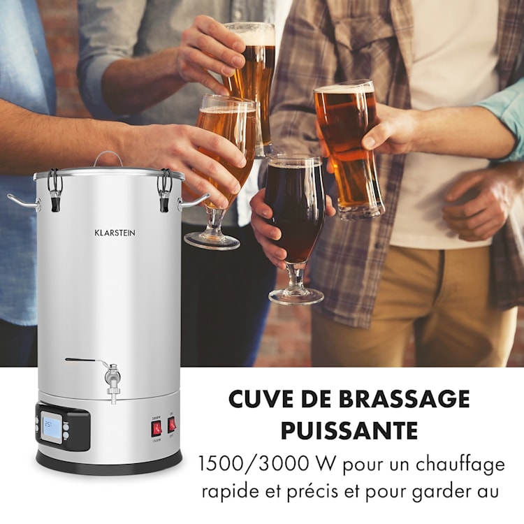 Maischfest Cuve de trempage 5 éléments 1500/3000W 25l LCD Touch - inox 25 L