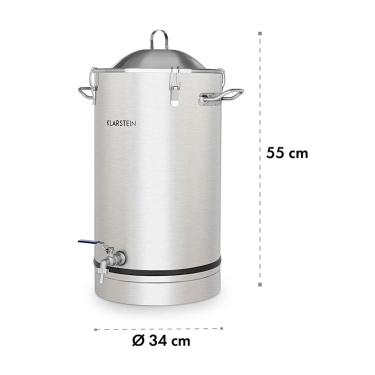 Maischfest , fermentacijski kotel, 25 litrov, cev za vrenje, nerjavno jeklo 304 25 Ltr