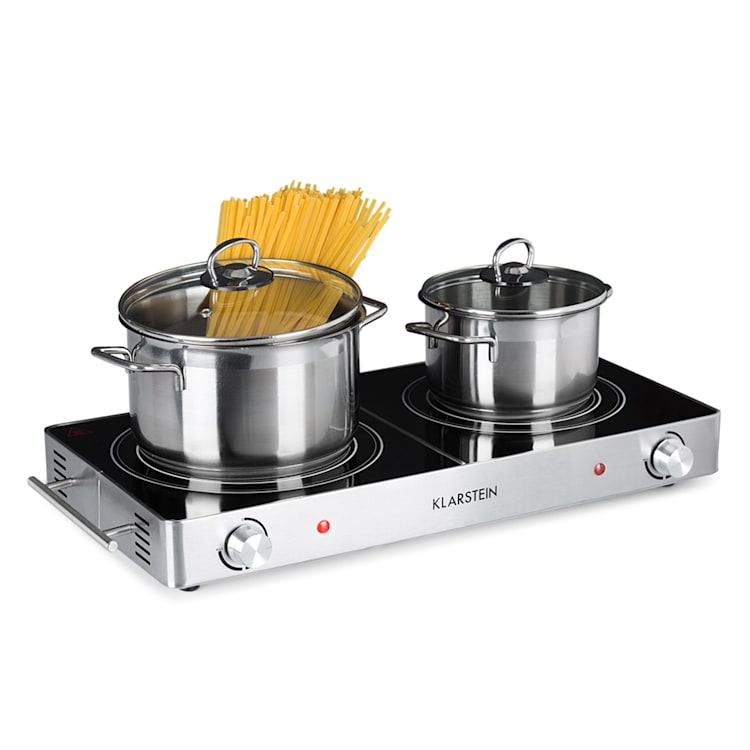 VariCook Duo Hotplate 3000W Stainless Steel Housing Carrying Handles Silver