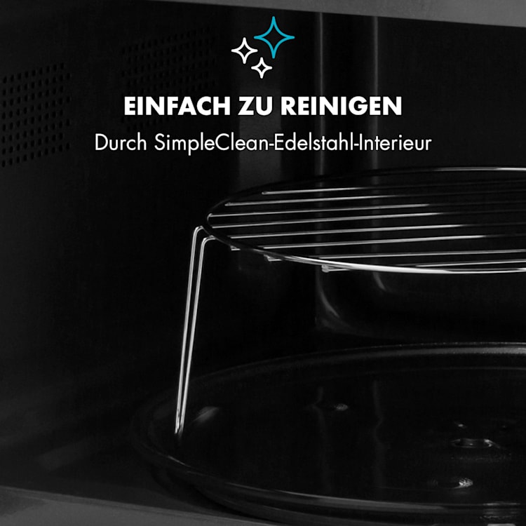 Fine Dinesty 2-in-1-Mikrowelle: 23l 800W / Grill: 1000W blau Blau