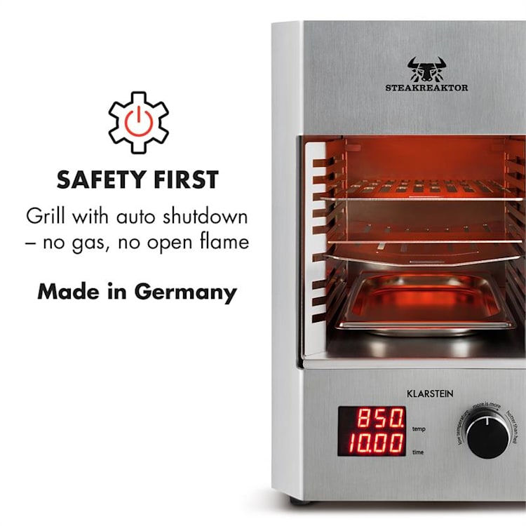 Steakreaktor 2.0 - Rostfri Upplaga - Indoor Grillenhet 1600W 850°C Silver