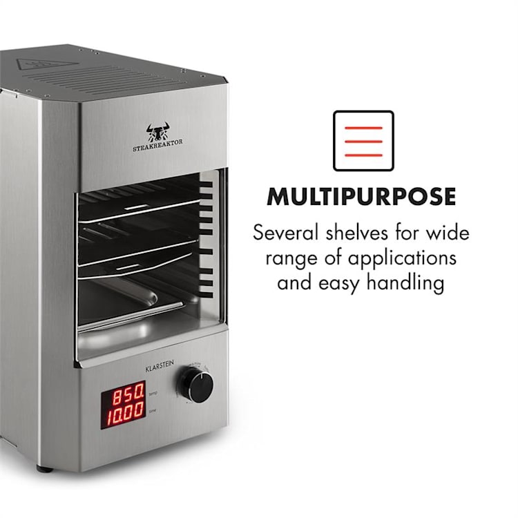 Steakreaktor 2.0 - Rostfri Upplaga - Indoor Grillenhet 1600W 850°C Silver