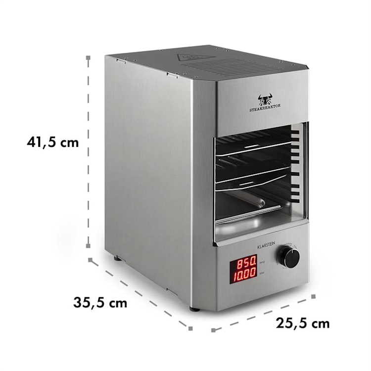 Steakreaktor 2.0 - Edição de Aço Inoxidável - Grelha Interna 1600W 850°C Prateado