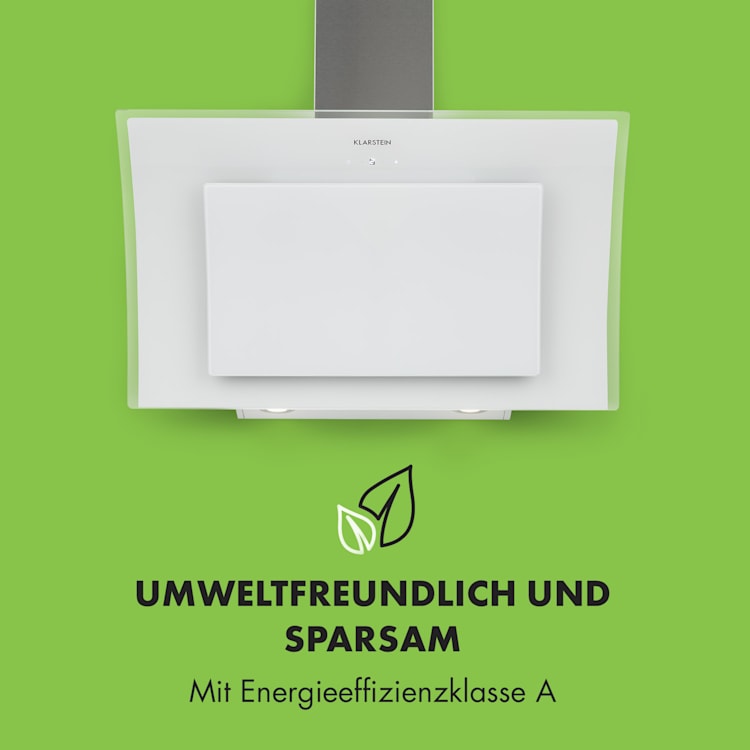 Sabia 90 Dunstabzugshaube 90cm 600m³/h LEDs 3 Leistungsstufen weiß Weiß