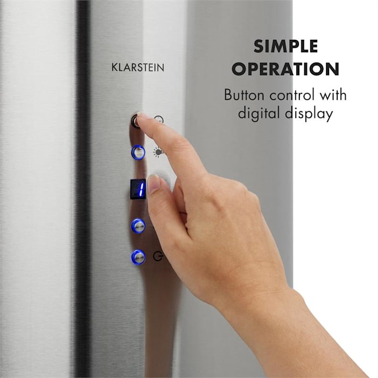 Barett Inselabzugshaube Ø35cm Umluft 558 m³/h LED Aktivkohlefilter Silber