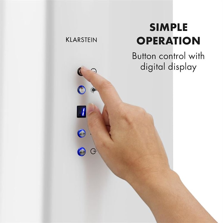 Hotte aspirante îlot Barett Ø35cm recirculation 558 m³/h LED filtre à charbon actif Blanc