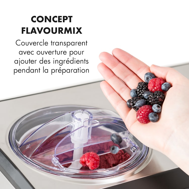 Dolce Bacio Sorbetière à compresseur 2 l écran LCD tactile inox