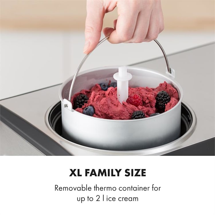 Dolce Bacio Glassbehållare Kompressor 2l LCD-Display Touch Rostfritt stål
