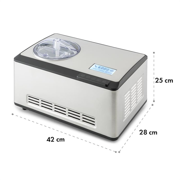 Dolce Bacio Glassbehållare Kompressor 2l LCD-Display Touch Rostfritt stål
