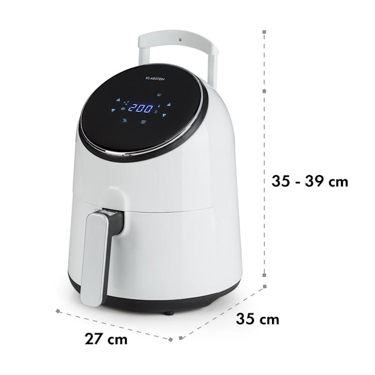 AirVital, teplovzdušná fritéza, 1300 W, 2,5 l, nepriľnavý povrch CeraPlus, dotykové ovládanie, biela