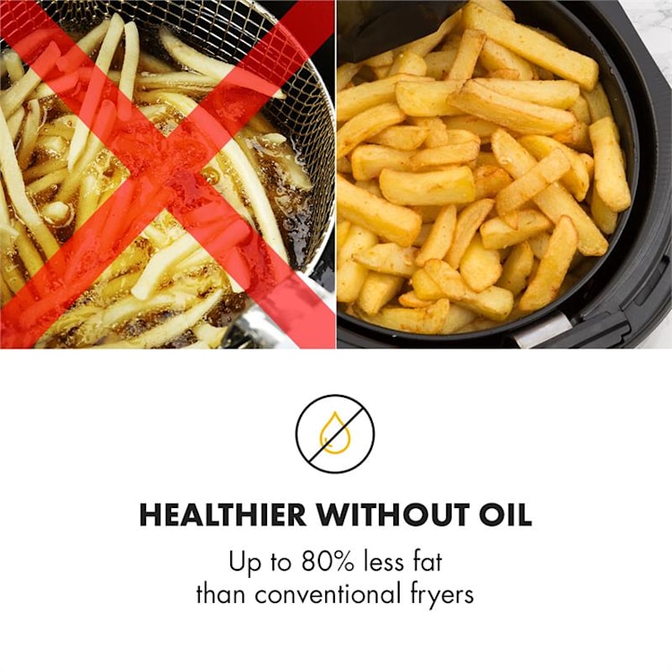 AirVital varmluftsfritös 1300W 2,5l CeraPlus-non-stick touch vit