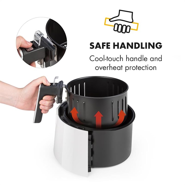 AirVital varmluftsfritös 1300W 2,5l CeraPlus-non-stick touch vit