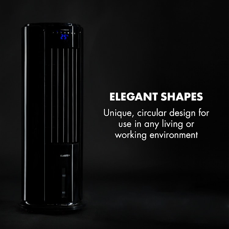Skyscraper Horizon Air Cooler Fan 60W 486m³ / h 3.5L Tank Black Black