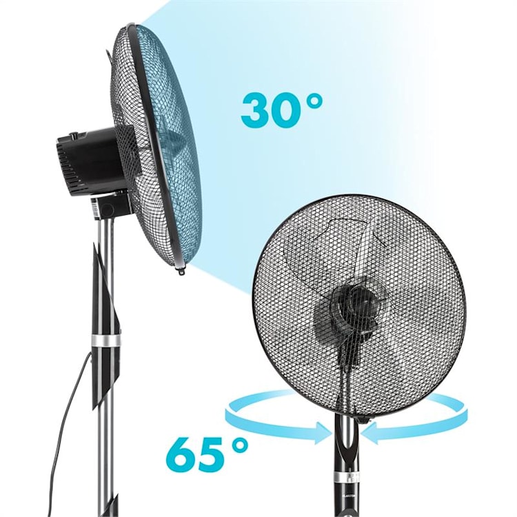 Summer Vibe Standventilator Ventilator Standlüfter | 16" Rotor | 55 W | 2040 m³/h | Oszillation / neigbar / höhenverstellbar Grip-Shift