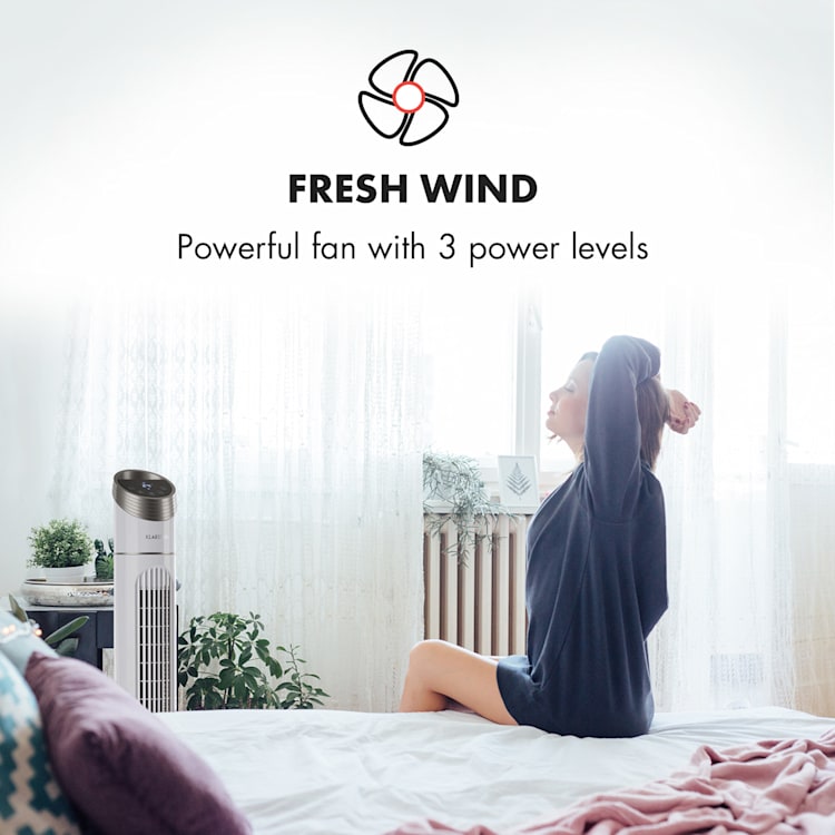 Sky High Tower Fan 40W 276m³ / h 75 ° Oscillation 3 Modes White White