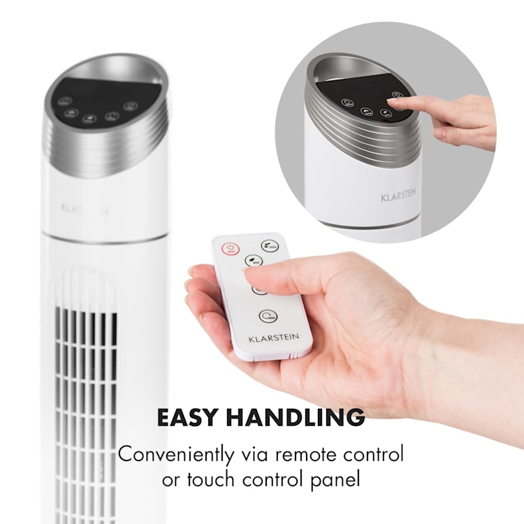 Sky High Tower Fan 40W 276m³ / h 75 ° Oscillation 3 Modes White White