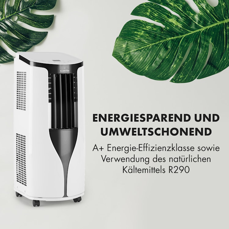 New Breeze ECO mobile Klimaanlage | 10.000 BTU / 2,9 kW | 29 - 49 m² | 360 m³/h | A+ | 4 Modi | 3 Windstärken | Oszillation | Timer | Fernbedienung