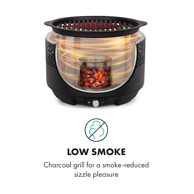 Micro-Q 3131, faszenes grill, kerek, 31 cm-es (Ø) grillrács, fekete