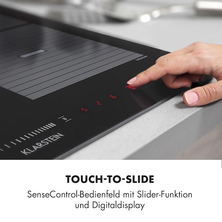 Virtuosa Flex 60 Induktions-Kochfeld 4 Zonen 1800 W Kochfeld: 60 x 52 cm Flexzonen Timer Glaskeramik 4