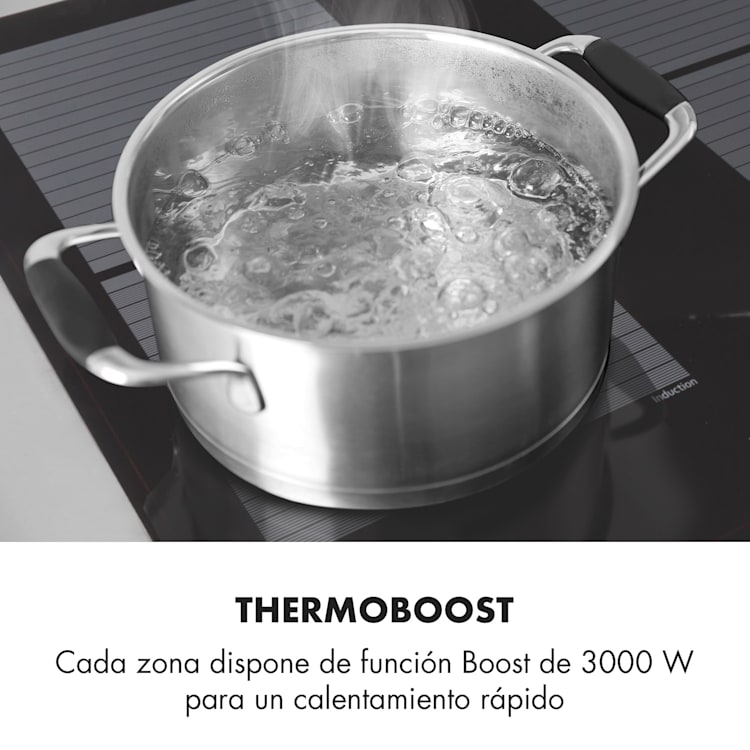 Virtuosa Flex 60 Placa de inducción 4 zonas 7200W Vitrocerámica Control parental Temporizador 4