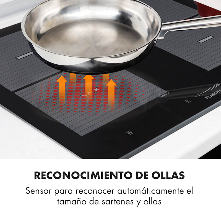 Virtuosa Flex 60 Placa de inducción 4 zonas 7200W Vitrocerámica Control parental Temporizador 4