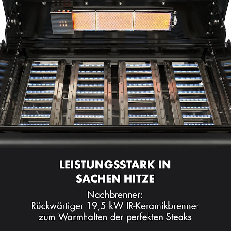 Highgrade 4 IB Gasgrill 6 Brenner 19,8 kW 71x46cm Grill Edelstahl