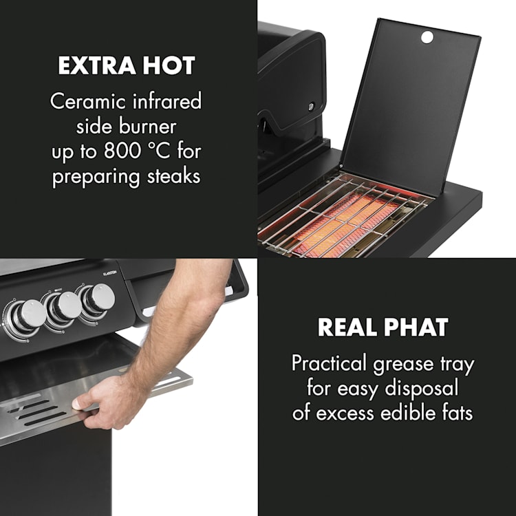 Highgrade 4 IB Gasgrill 6 Brenner 19,8 kW 71x46cm Grill Edelstahl