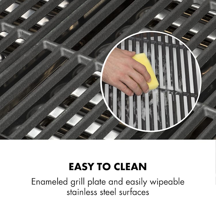 Highgrade 4 IB Gasgrill 6 Brenner 19,8 kW 71x46cm Grill Edelstahl