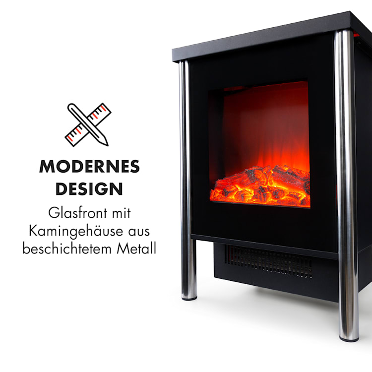 Copenhagen Elektrischer Kamin 950/1900W Thermostat Glasfront