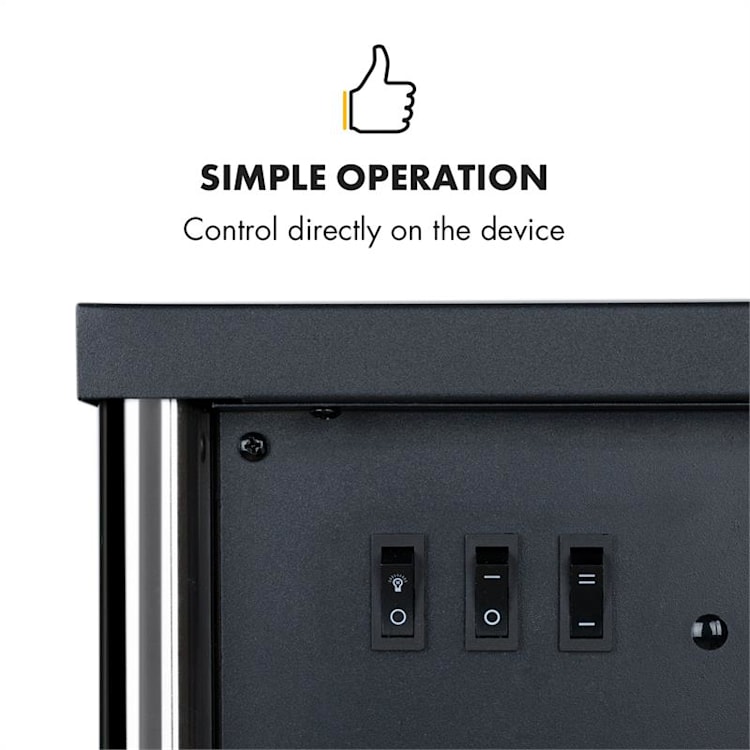 Copenhagen Electric Fireplace 950 / 1900W Thermostat Black