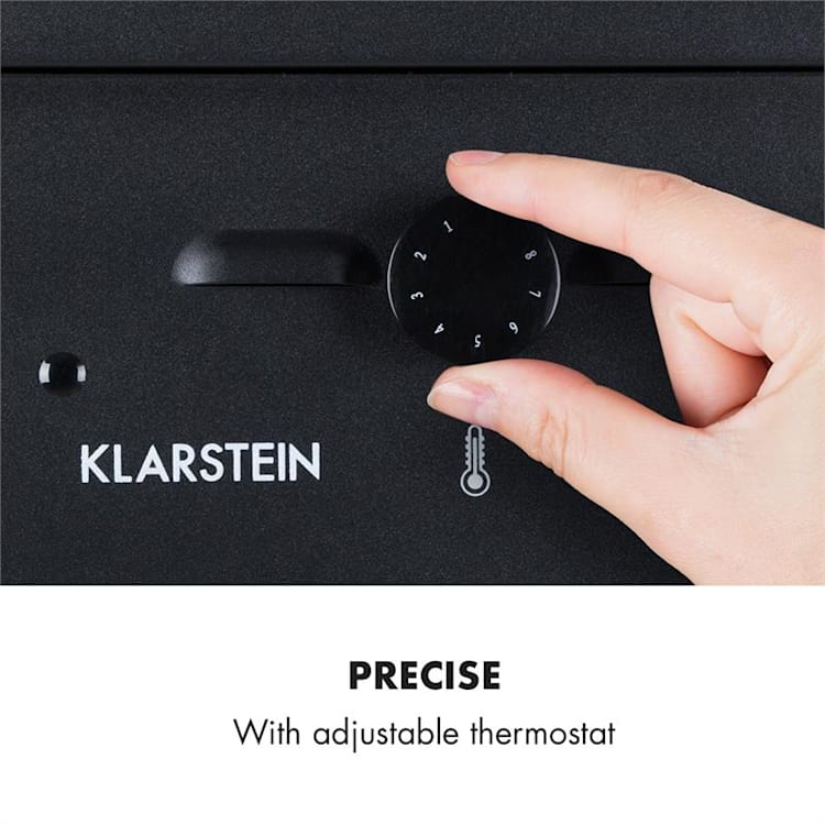 Copenhagen-Premium Electric Fireplace Big 950 / 1900W Thermostat Black