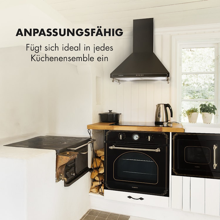 Victoria 20 Einbau-Mikrowelle, 20 l, 800 W, Grill: 1000 W, schwarz Schwarz