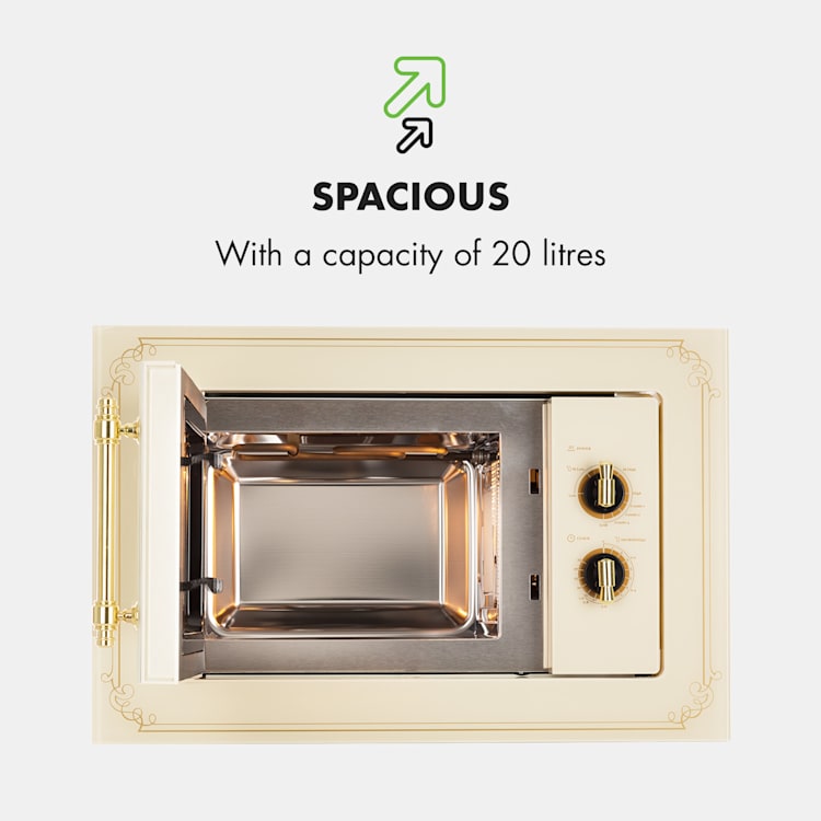 Victoria 20 Built-in Microwave 20 l 800 W Grill: 1000 W Ivory Ivory