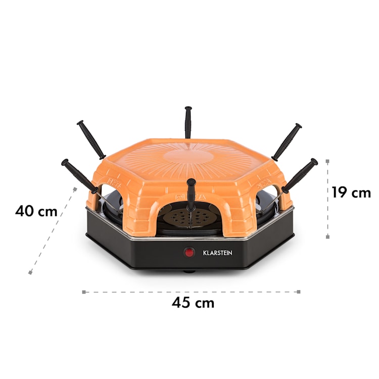 Capricciosa Pizzaofen 1500W Abdeckung aus Terracotta Warmhaltefunktion