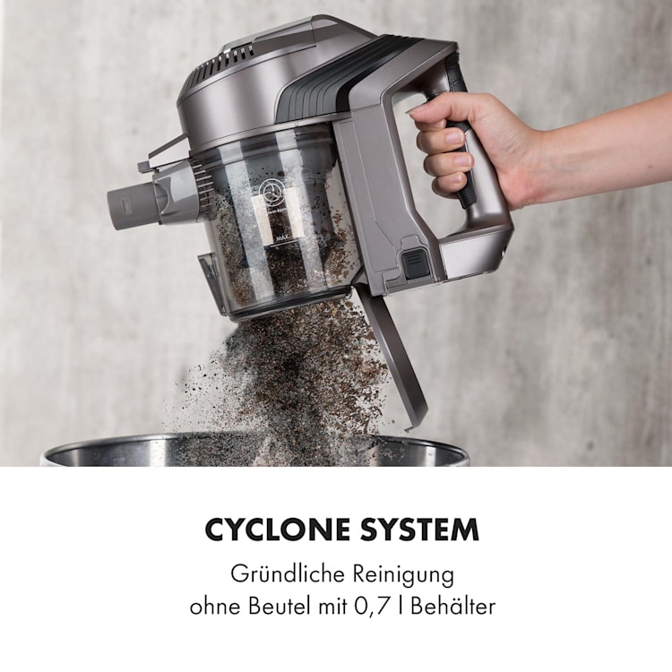 Cleanbutler 3G Turbo Akku-Staubsauger 0,7l HEPA13 anthrazit/schwarz Anthrazit