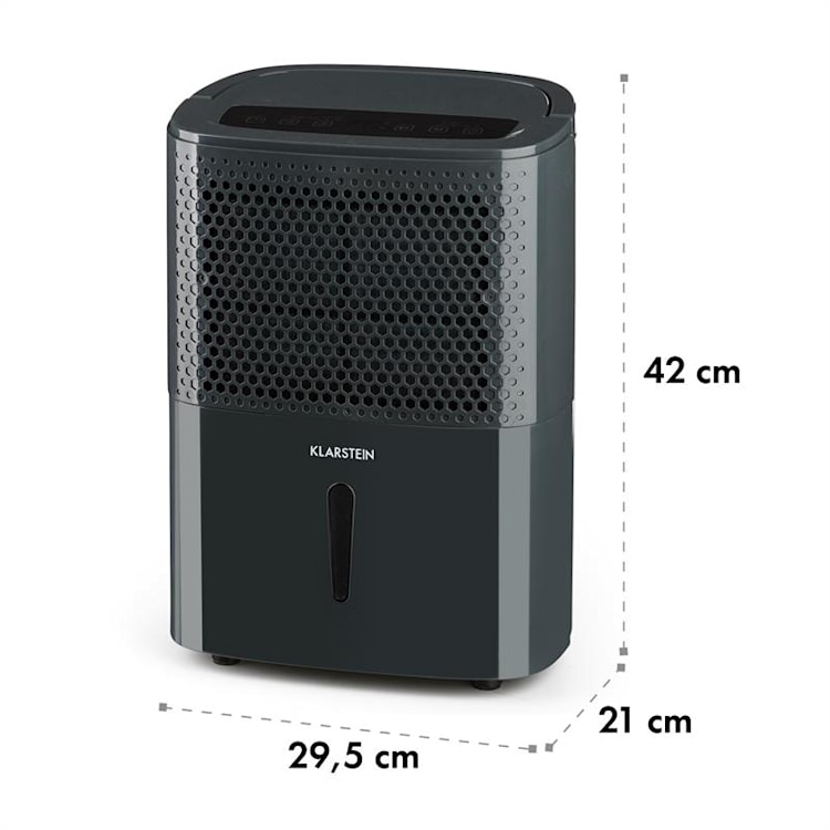 DryFy 10, обезвлажнител на въздуха, компресия , 240 W, 10 l/24 h, 100 m³/h, 15 - 20 m², DrySelect, 40 dB, сив Антрацит | 10l/24h