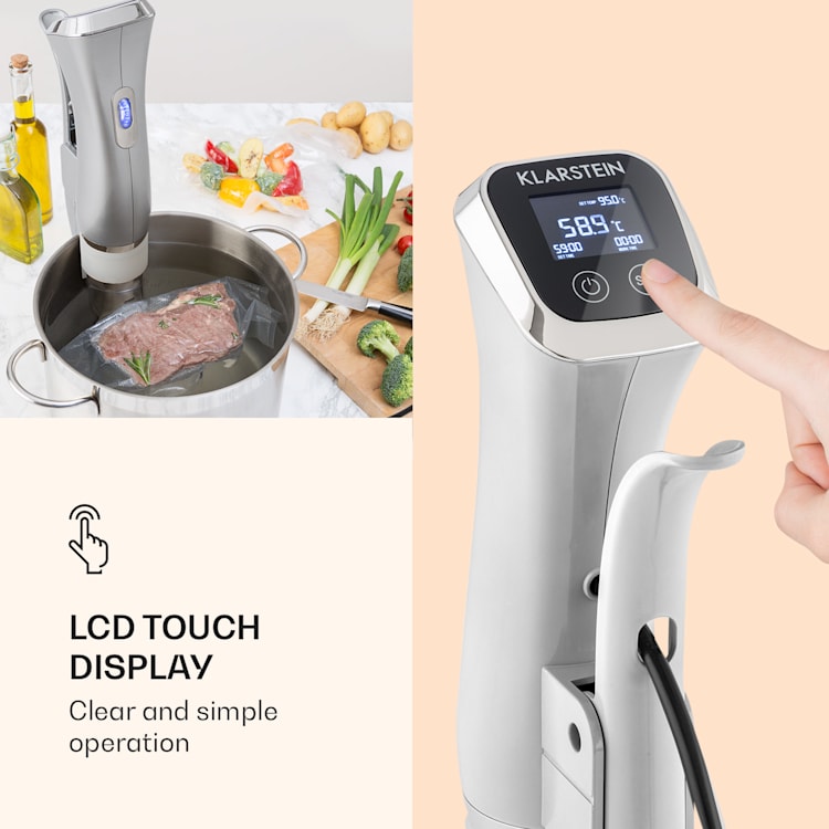 Quickstick, vařič sous vide, termostat, cirkulační čerpadlo, 20 l, ušlechtilá ocel Stříbrná