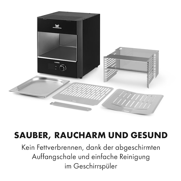 Steakreaktor Pro Indoor Grillgerät Hochtemperaturgrill 3200W 850°C Made in Germany Schwarz