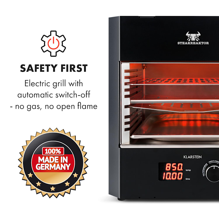 Steakreaktor Pro Indoor Grelhador de Altas Temperaturas Made in Germany Preto